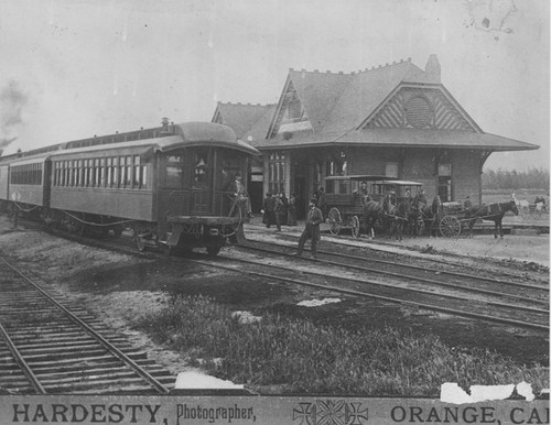 Santa Fe Depot, Orange, California, 1891