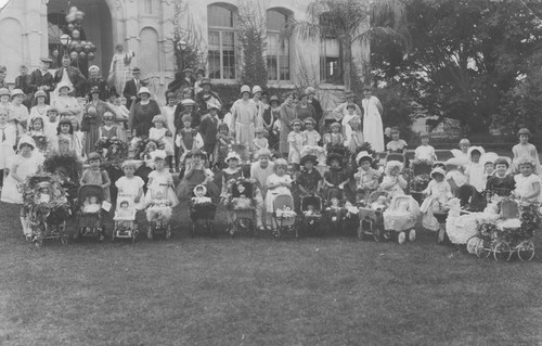 Woman's Club of Orange Flower Show, Doll Vehicle Parade, Orange, Californial, 1924