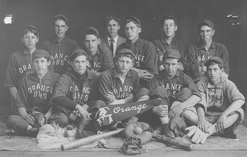 Orange Union High School Boys Baseball Team, Orange, California, 1910