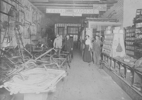 Michael Eltiste Implement Store interior, North Glassell, Orange, California, ca. 1908