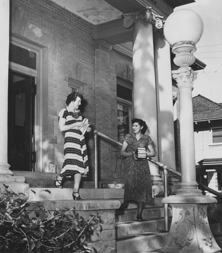 Orange Public Library, Carnegie building, 407 East Chapman Avenue, Orange, California, ca. 1950