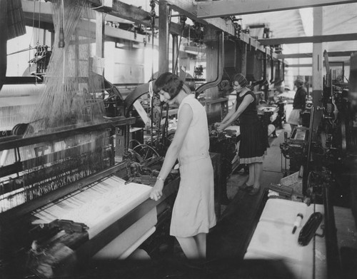 Thistle Towel Factory interior, Orange, California, 1929