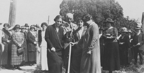 Women's Club building ground breaking ceremony, Orange, California, 1924