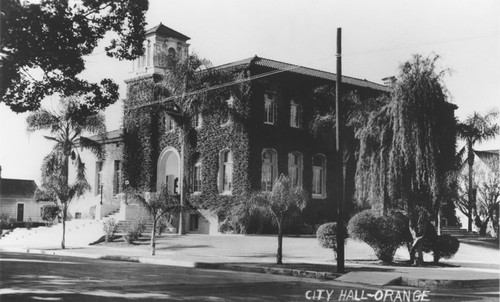 Orange City Hall on Center Street, Orange, California — Calisphere