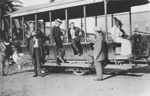 Pacific Electric Streetcar, Orange, California, 1910