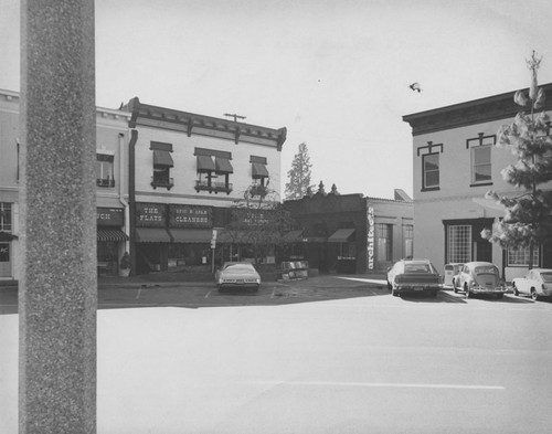 Orange Plaza Square looking toward southwest quadrant , Orange, California, ca. 1970