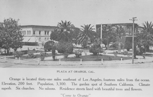 Plaza Square ("Plaza at Orange, Cal."), Orange, California