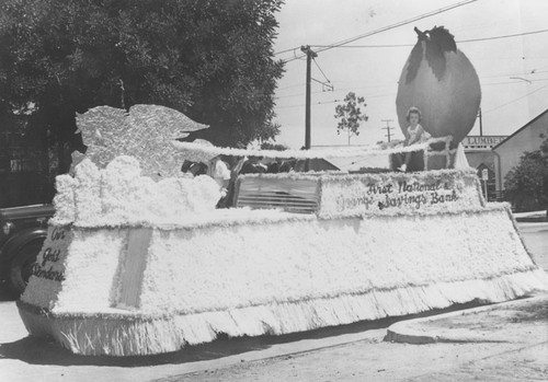 May Festival parade float, Orange, California, 1934