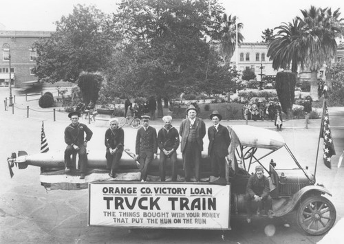 Orange County Victory Loan truck, Orange, California, 1920