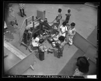 Children on playground at Aliso Village Nursery School in Los Angeles, Calif., 1948