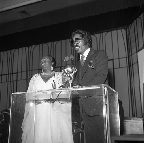 Linda Hopkins presenting an award at the NAACP Image Awards, Los Angeles, 1978