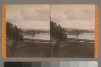 (Yellowstone River at the mouth of the Yellowstone Lake; on verso.) Place of publication: Baker City, Oregon. Photographer's series: On the Line of the Union Pacific Railway