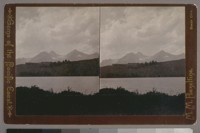 (Redfish Lake and Sawtooth Mts. Salmon River Valley. Idaho Ter.; on verso.) Place of publication: Baker City. Photographer's series: Gems of the Pacific Coast