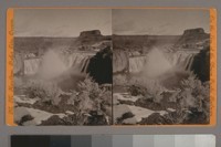 (Shoshone Falls, Idaho, 210 feet high; on verso.) Place of publication: Baker City, Oregon. Photographer's series: On the Line of the Union Pacific Railway