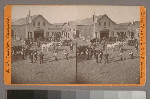 (Baker City, Oregon; on verso.) Photographer's series: On the Line of the O. R. & N. Co