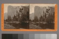 El Capitan, 3,300 feet high. Photographer's series: Yo-semite Valley, California
