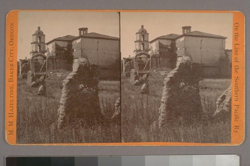 (Mission of San Louis Rey, Cal; on verso.) Place of publication: Baker City, Oregon. Photographer's series: On the Line of the Southern Pacific Ry