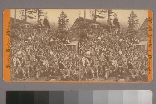 (179 Miners; on verso.) Photographer's series: Sierra Buttes Mines