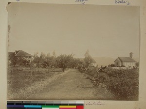 Mission Station, school and church, Betafo, Madagascar, ca.1900
