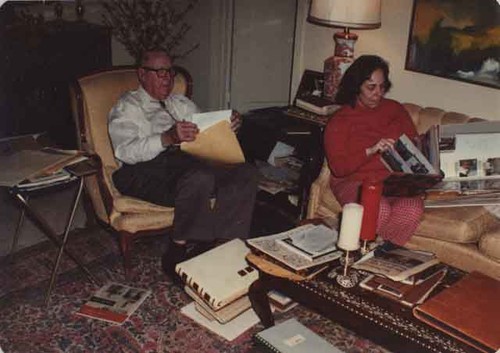 Ed Carty & Rosemarie Harris collecting artifacts