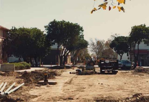 A Street mall under construction