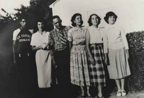 David Ordonez with parents and three sisters