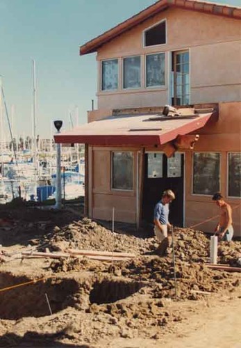 Construction of building near harbor