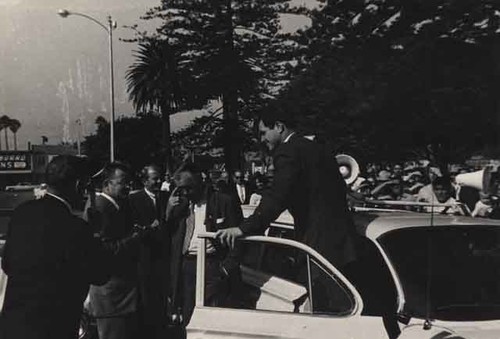 Ted Kennedy campaigning for his brother JFK