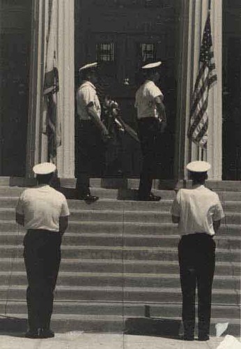 Color guard at dedication services