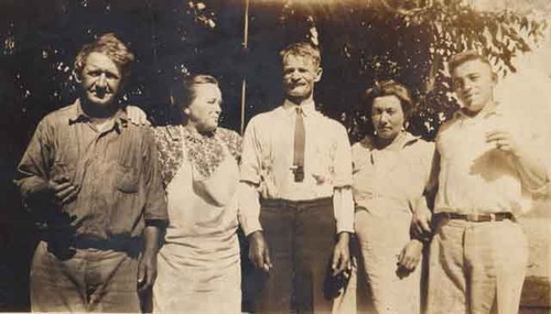 Curichet, Anna & Celestin posing with others