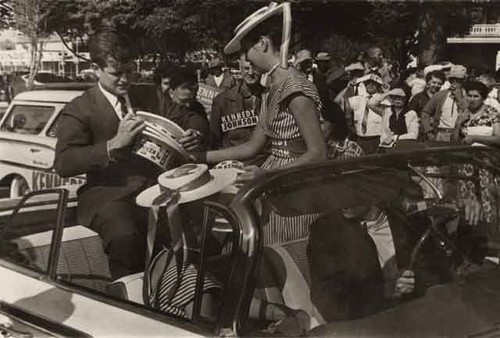 Ted Kennedy campaigning for his brother JFK