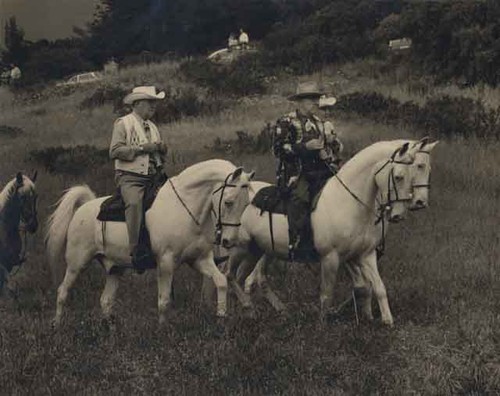 Ed Carty & Harold Berkit on horseback