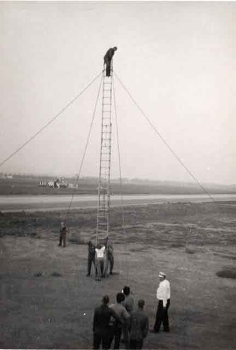 Fire fighter on ladder