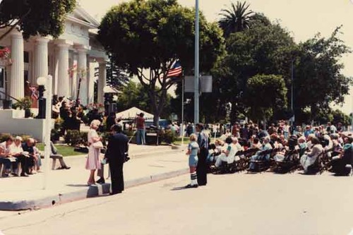 Dedication services view from C Street