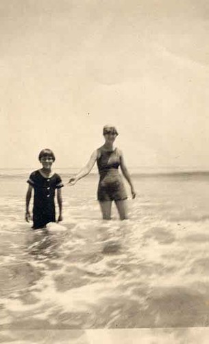 Playing in the surf