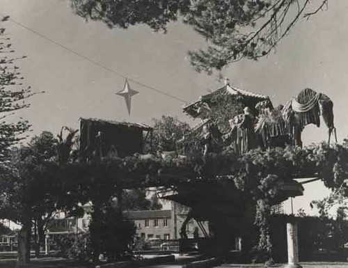 Christmas nativity scene in Plaza Park