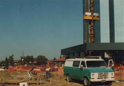 Construction around Financial Plaza high-rise