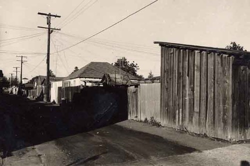 Alley, looking north between B and C