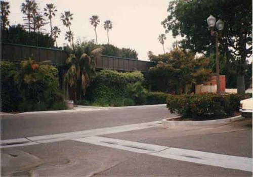 C Street Library, parking lot entrance