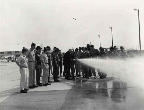 Fire fighting demonstration