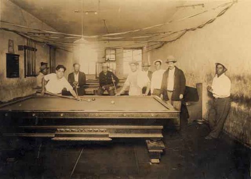 Men at billiards table