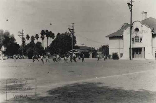 Playground football game