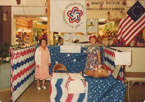 Bicentennial celebration booth in the Esplanade