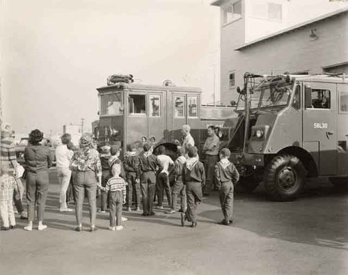 Fire trucks and boy scouts