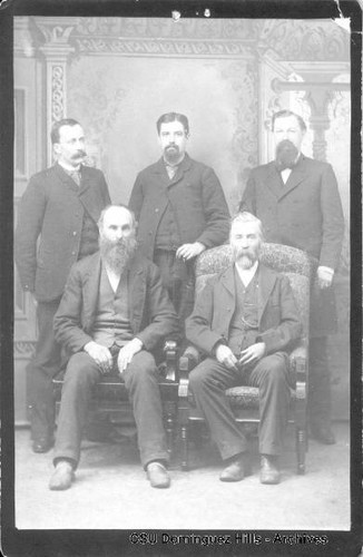 Portrait of five men