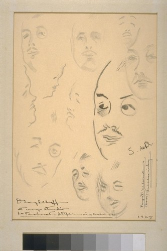 Diaghileff, Serge (portrait studies, 1927)