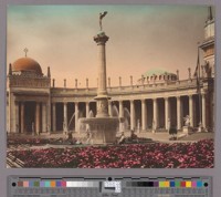 "Fountain of the Rising Sun" (Adolph A. Weinman, sculptor), Court of the Universe (McKim, Mead & White, architects). Hand-colored