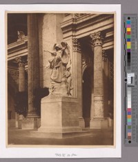 "Wild Flower" (Edward Berge, sculptor), garden exhibit, South Peristyle (Curved Colonnade), Palace of Fine Arts (Bernard R. Maybeck, architect). Hand-colored