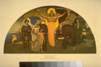 The Victorious Spirit. Mural Painting by Arthur F. Mathews. Panama-Pacific International Exposition. [Full-color reproduction.]
