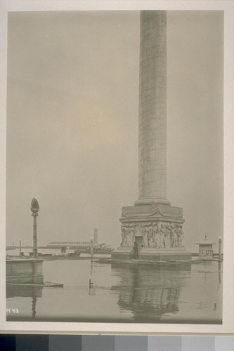 [Base, Column of Progress (A. Stirling Calder, preliminary sketch; W. Symmes, architect; Isidore Konti, reliefs at base. Frieze, "The Burden Bearers," by Hermon A. McNeil).]